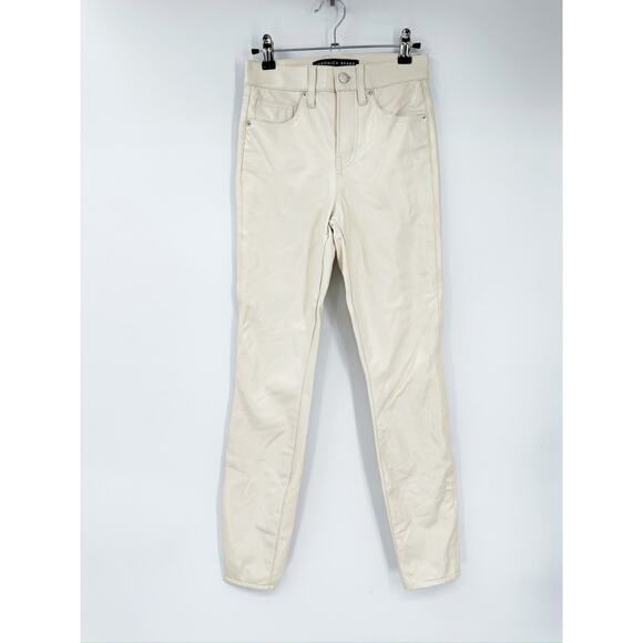 Veronica Beard Debbie Vegan Faux Leather High Rise Skinny Jeans Size 24 - Picture 3 of 8